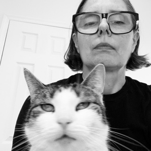 Dana Byerly and a cat